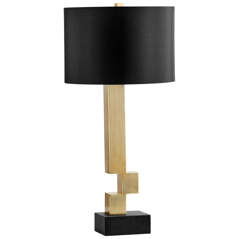 Rendezvous Table Lamp in Black and Frosted