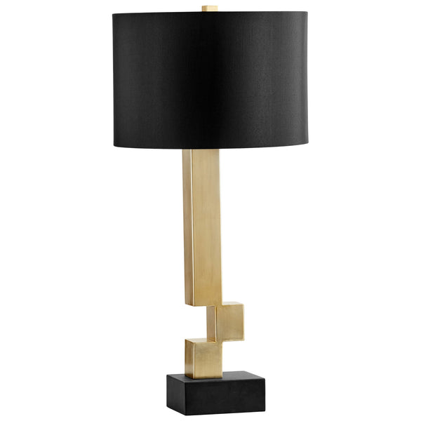 Rendezvous Table Lamp in Black and Frosted