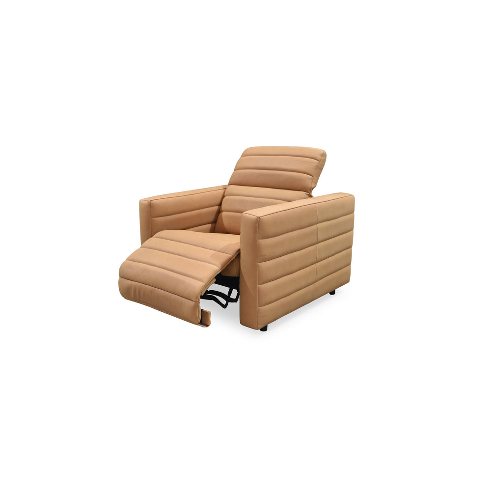 Moe's Juno Power Recliner Chair in Tan Leather