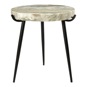 Brinley Accent Table with Brown Marble