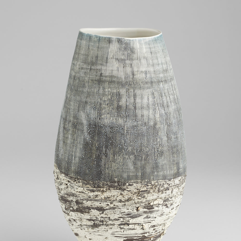 Calypso Vase | Off White | Brown - Large