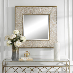 Wharton Whitewashed Square Mirror