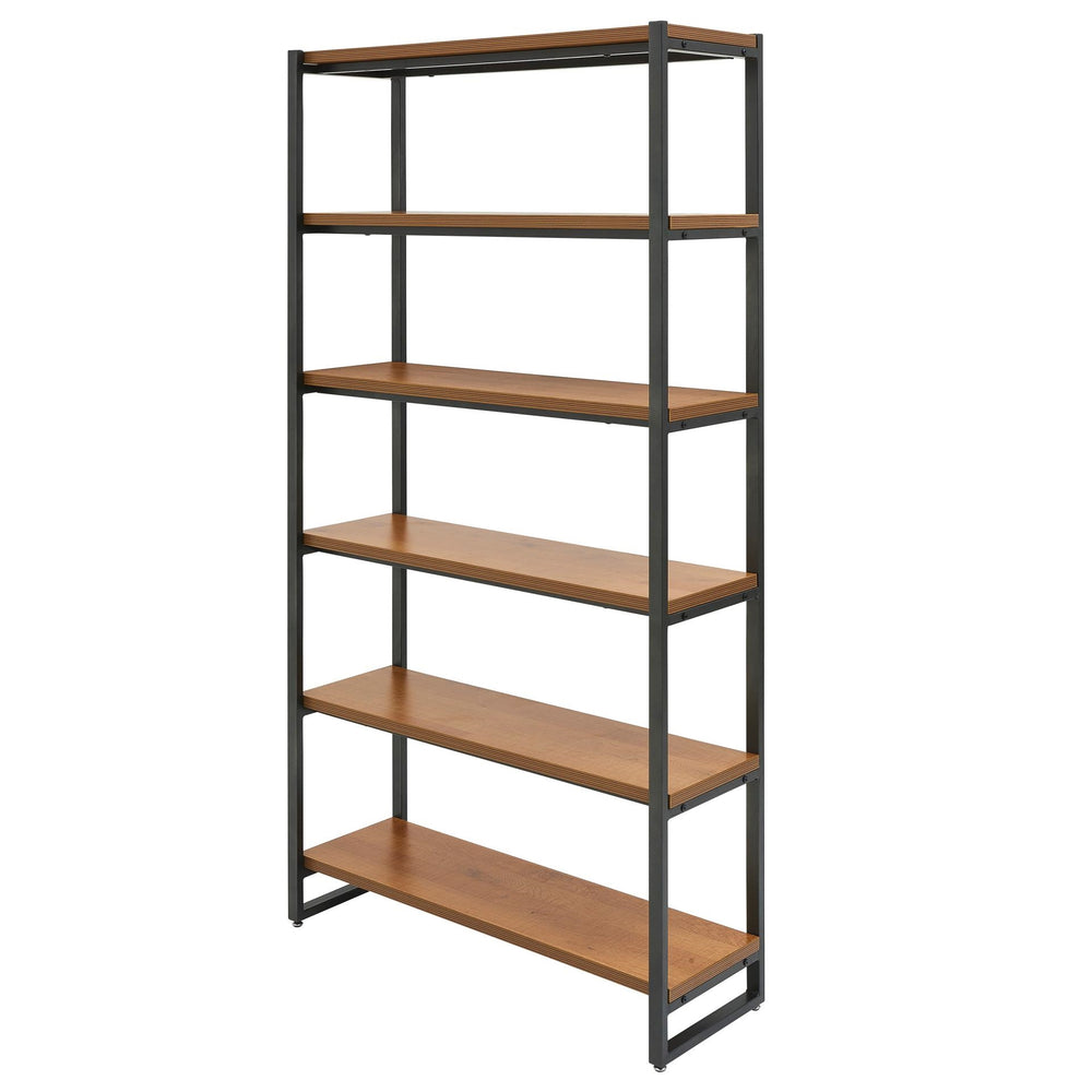 Anderson 6 Tier Bookcase In Gliese Brown 