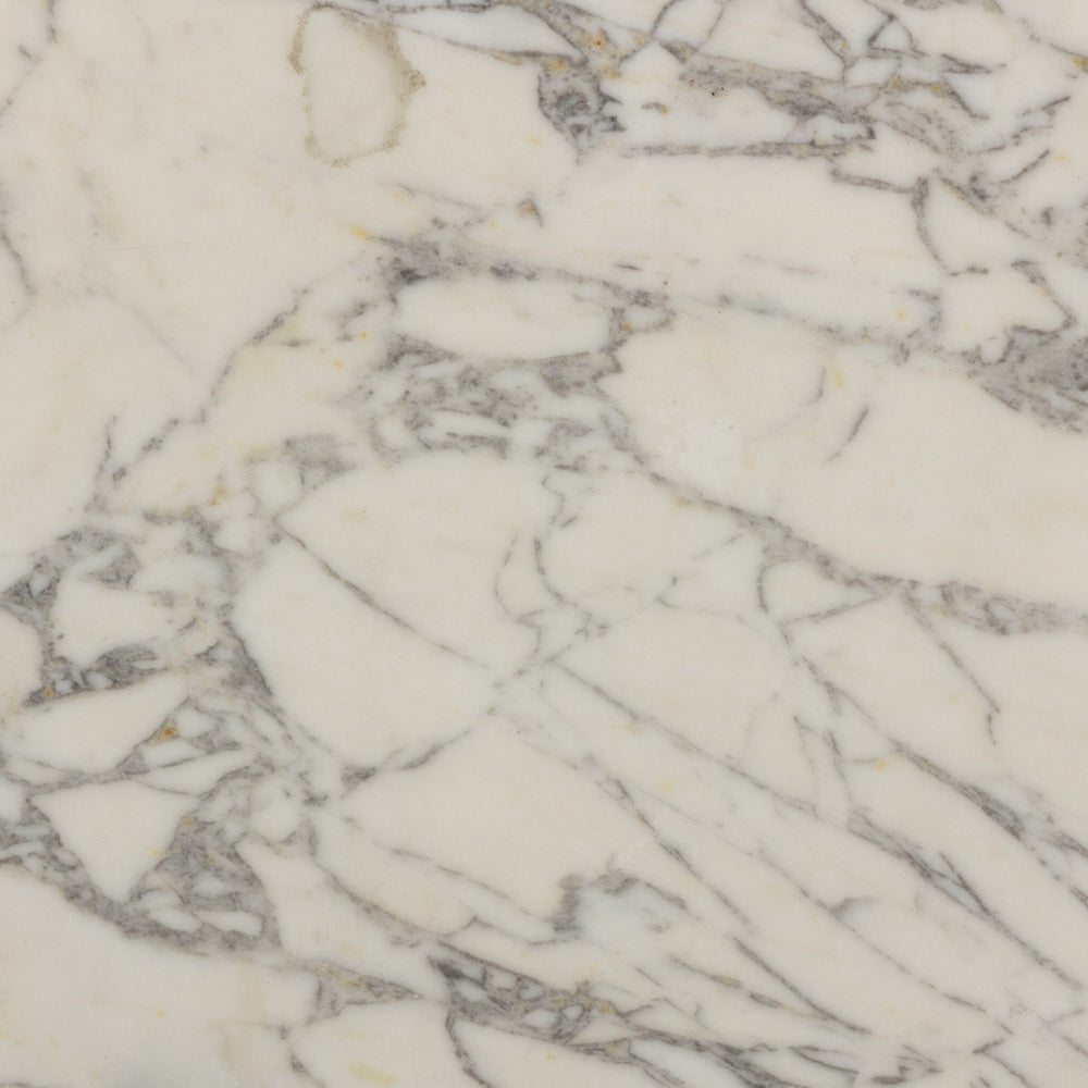 Balboa Outdoor End Table - Veined White Marble