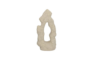 Cast Stone Table Top Sculpture, Single Hole, Roman Stone