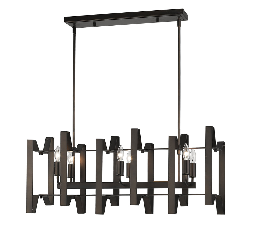 Marsala 6 Light Island/Billiard in Bronze Finish