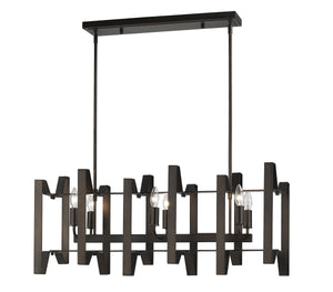 Marsala 6 Light Island/Billiard in Bronze Finish