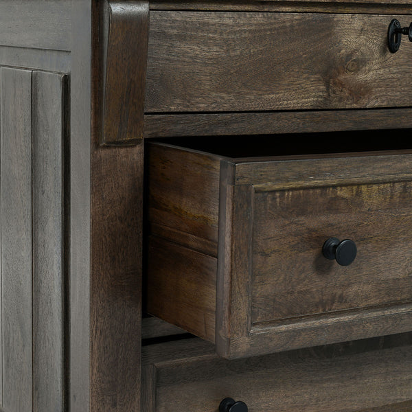 Adelaide Solid Wood 3-Drawer Nightstand - Cocoa Brown