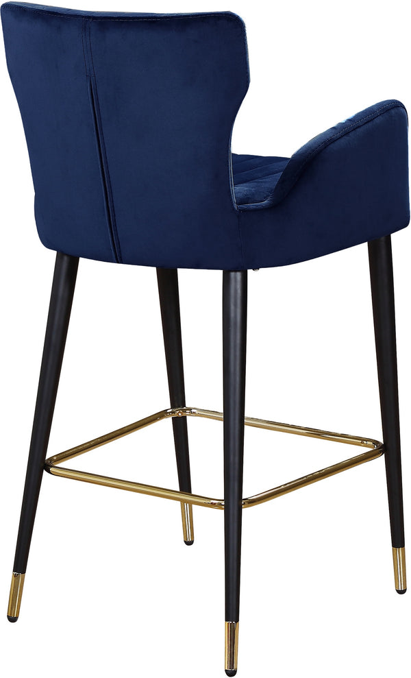 Alonzo Stool In Navy Velvet