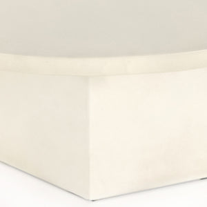 Bowman Outdoor Coffee Table In White Concrete