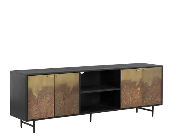 AUBURN MEDIA CONSOLE AND CABINET