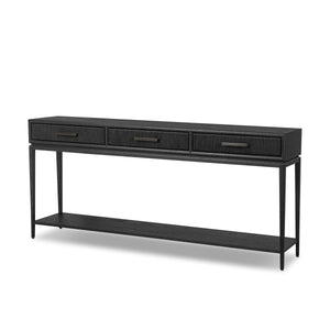 Rosenell Console Table - 78" - Black Oak Solid