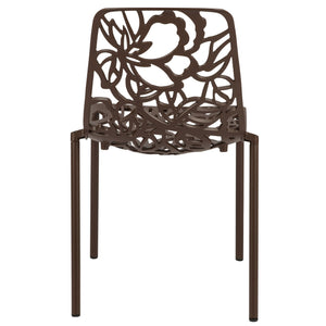 ORO ALUMINUM CHAIR (ARMLESS) - BROWN