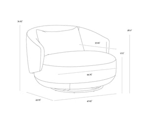 WALSH SWIVEL LOUNGE CHAIR - EFFIE LINEN