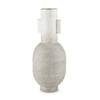 Torres Tall Textured Off White w/ Gold Metal Vase