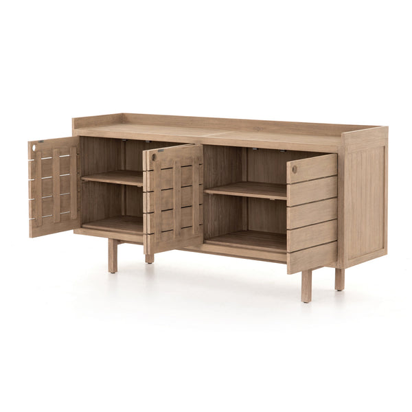 Lula Outdoor Sideboard In Washed Brown