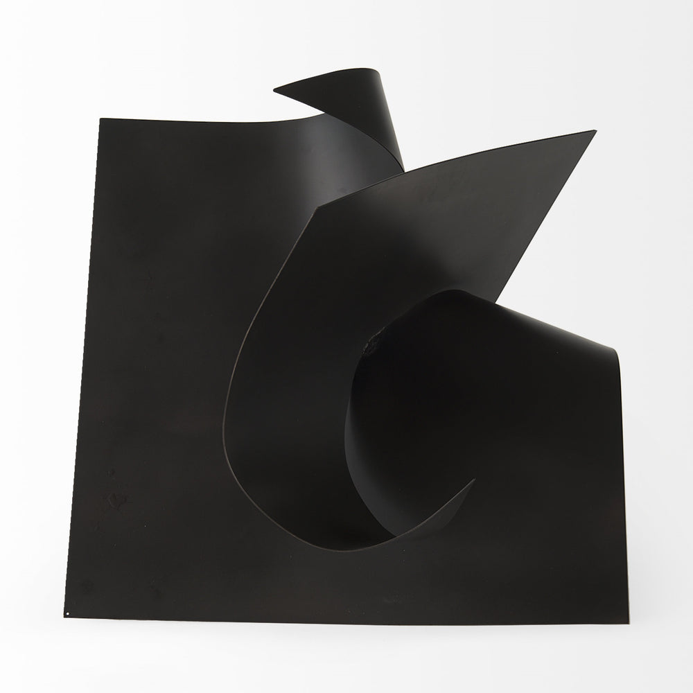 Francesca 18.1L x 18.1W x 18.1H Black Metal Sculptural Decorative Object