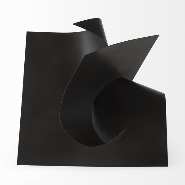 Francesca 18.1L x 18.1W x 18.1H Black Metal Sculptural Decorative Object