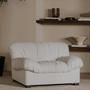 Halston Lounge Chair in Flecked Oat