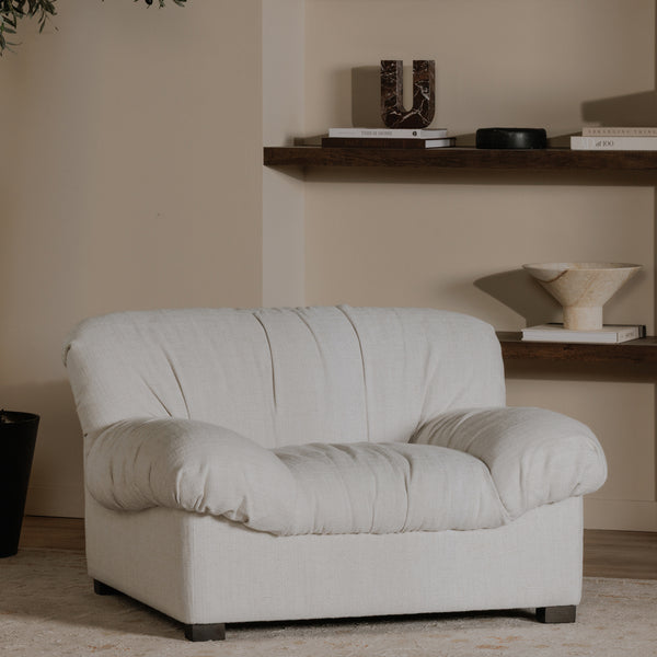 Halston Lounge Chair in Flecked Oat