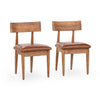 Alvaro Leather Dining Chair Set of 2 - Golden Wheat