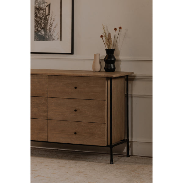 Moe's Rene 6-Drawer Dresser in Brown