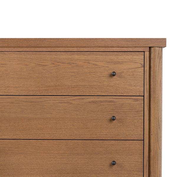 Roark 6 Drawer Dresser In Amber Oak Veneer