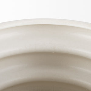 Twyla Tall Cream Glazed Floor Ceramic Vase