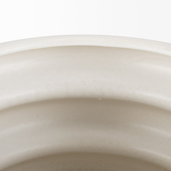 Twyla Tall Cream Glazed Floor Ceramic Vase