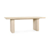 Vander Solid Wood Rectangle Dining Table, Cream Washed