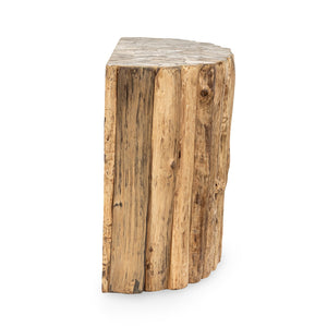 Norwest Solid Wood Console Table with Petrified Stone Top