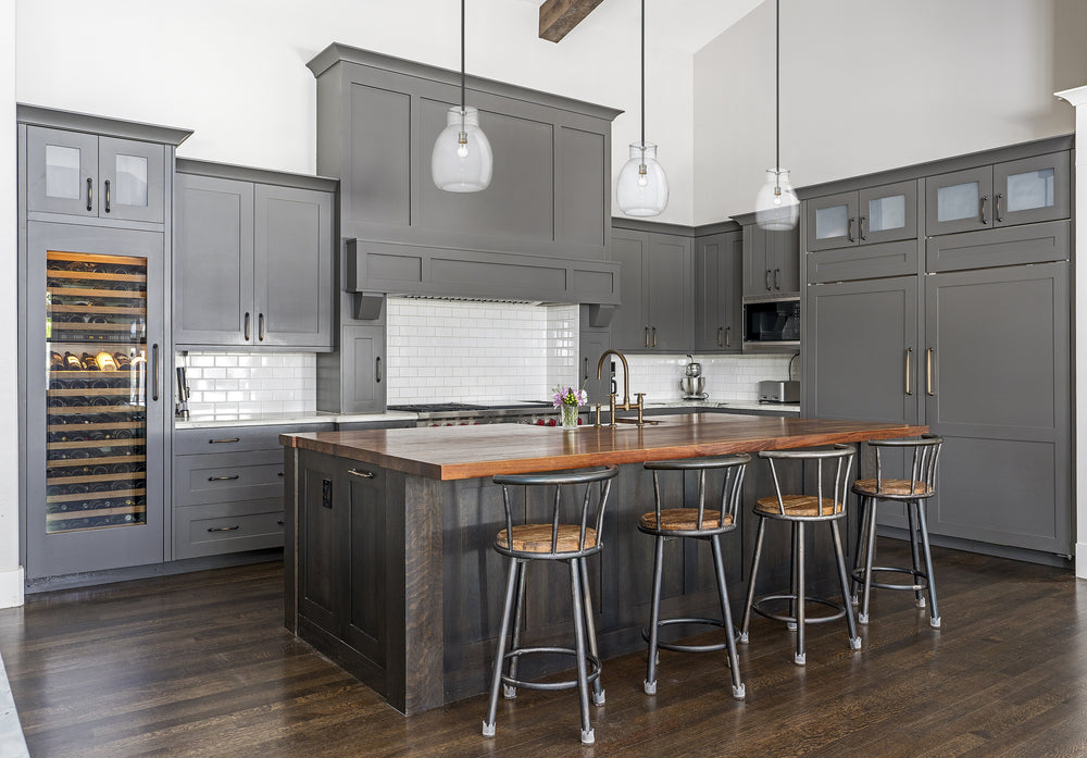 Bella 1 Light Mini Pendant in Matte Black + Brushed Nickel Finish