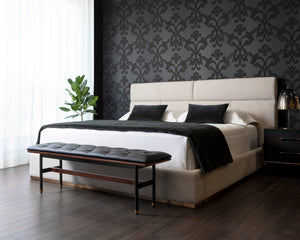 BECKHAM BED - KING - CHACHA CREAM