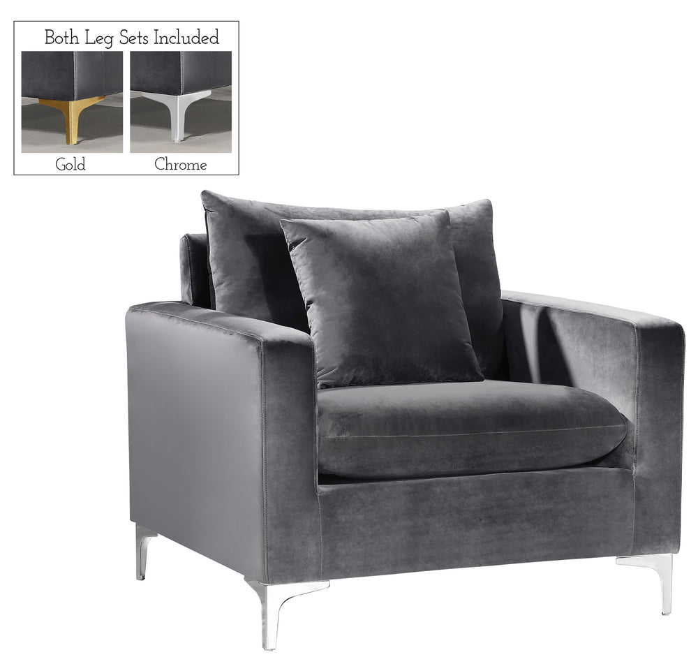 Lucy Chair In Grey Velvet