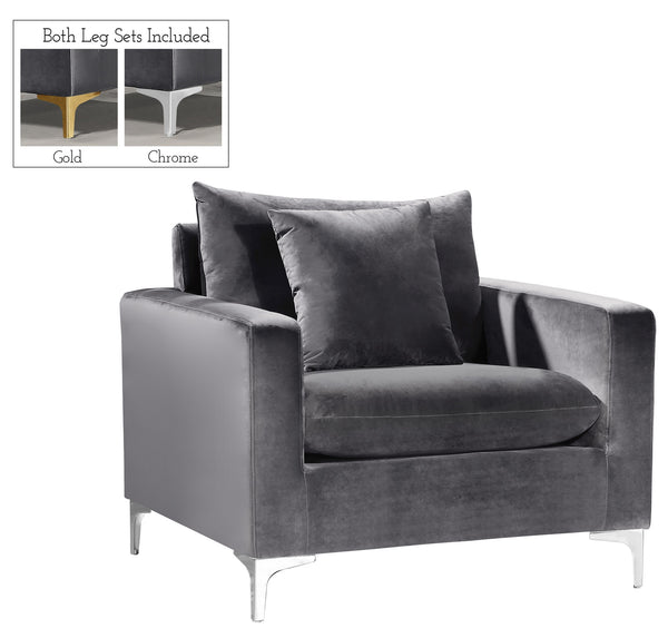 Lucy Chair In Grey Velvet