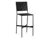 OMARI BARSTOOL - BLACK LEATHER