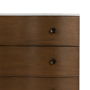 Tiago Marble Chest In Toasted Oak