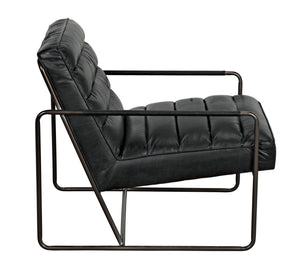 Demeter Chair, Metal and Leather