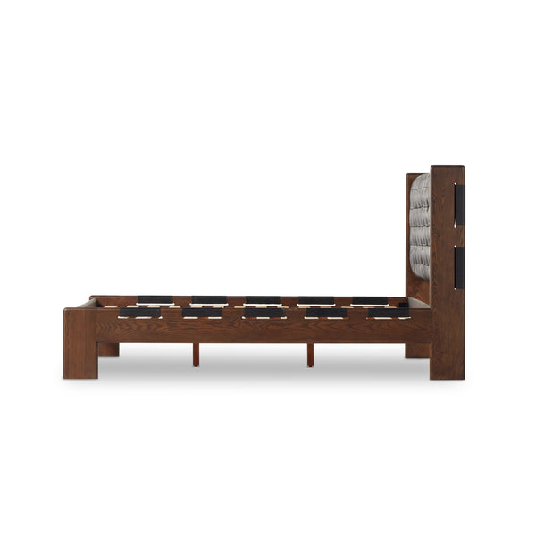 Halston Bed In Terra Brown Ash In King