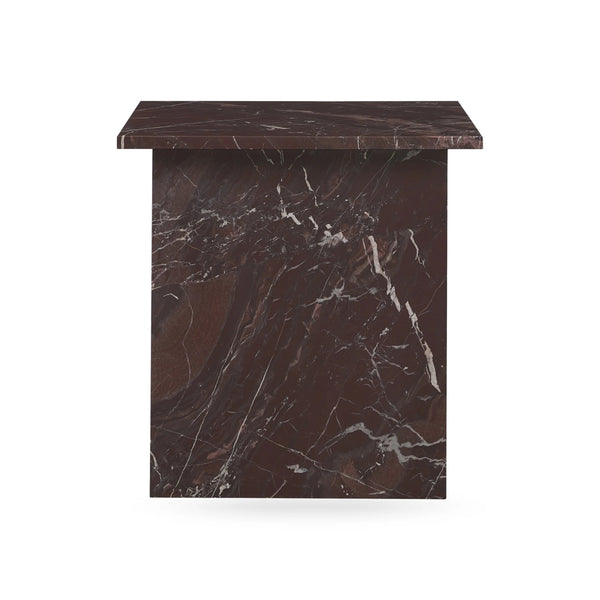 Bexly Marble Square End Table - Merlot
