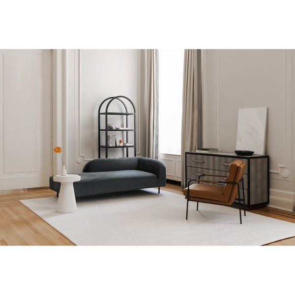 Moe's Verlaine Armchair in Chestnut Brown Leather