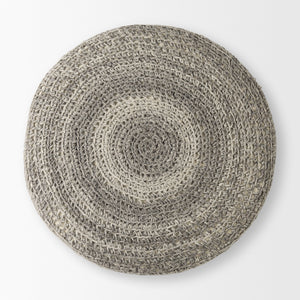 Bina 30.0L x 30.0W x 15.0H Dark Gray 4 Legged Wool Stool