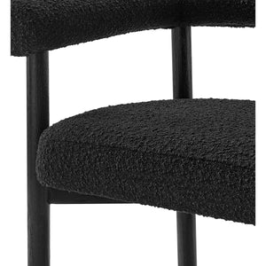Keanu Boucle Counter Stool Black Legs, Stanton Black 