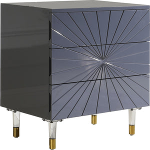 Darryl Side Table In Grey Lacquer