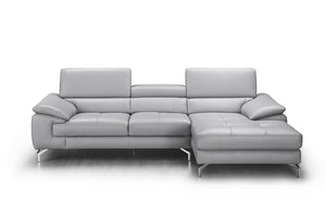 Kieran Premium Leather Sectional in Right Hand Facing Chaise 