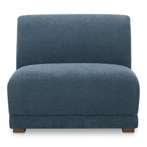 Moe's Fraser Slipper Chair in Deep Blue