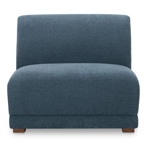 Moe's Fraser Slipper Chair in Deep Blue