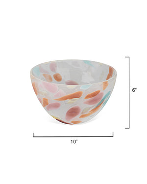 Watercolor Glass Decorative Bowl, Medium