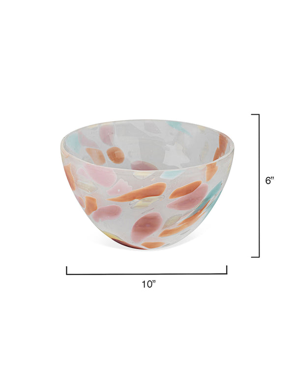 Watercolor Glass Decorative Bowl, Medium