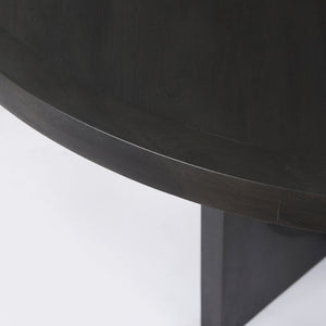 Liesl 54.L x 54.0W x 30.0H Black Wood W/ Circular Top Dining Table